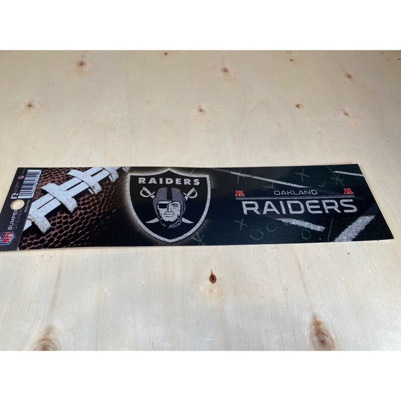 Oakland Raiders Bumper Sticker Football NFL‎ Brand Glitter Design Licensed - Picture 1 of 5